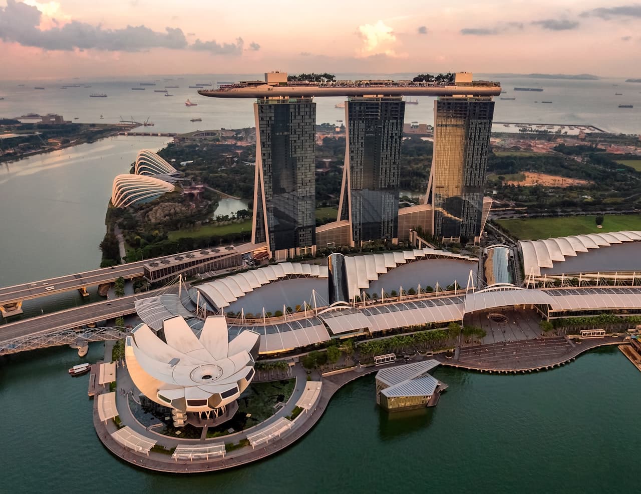 Singapore skyline and innovation district